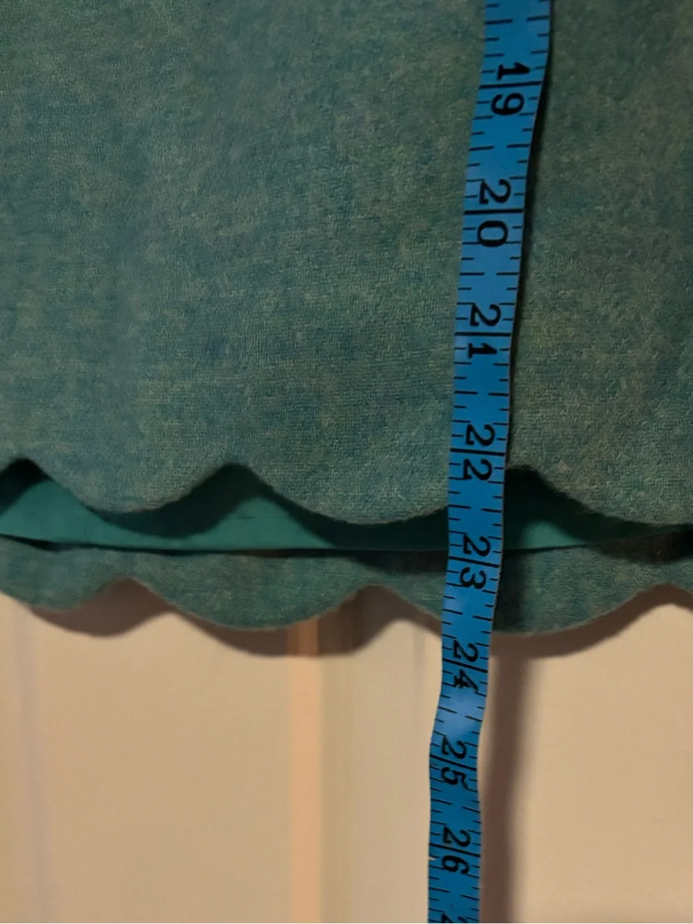 Talbots Wool Teal Scalloped Hem Women's Skirt, size 18W